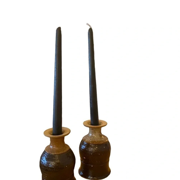 Vintage handmade stoneware pottery goblet / wine glasses / chalices - Picture 4 of 4